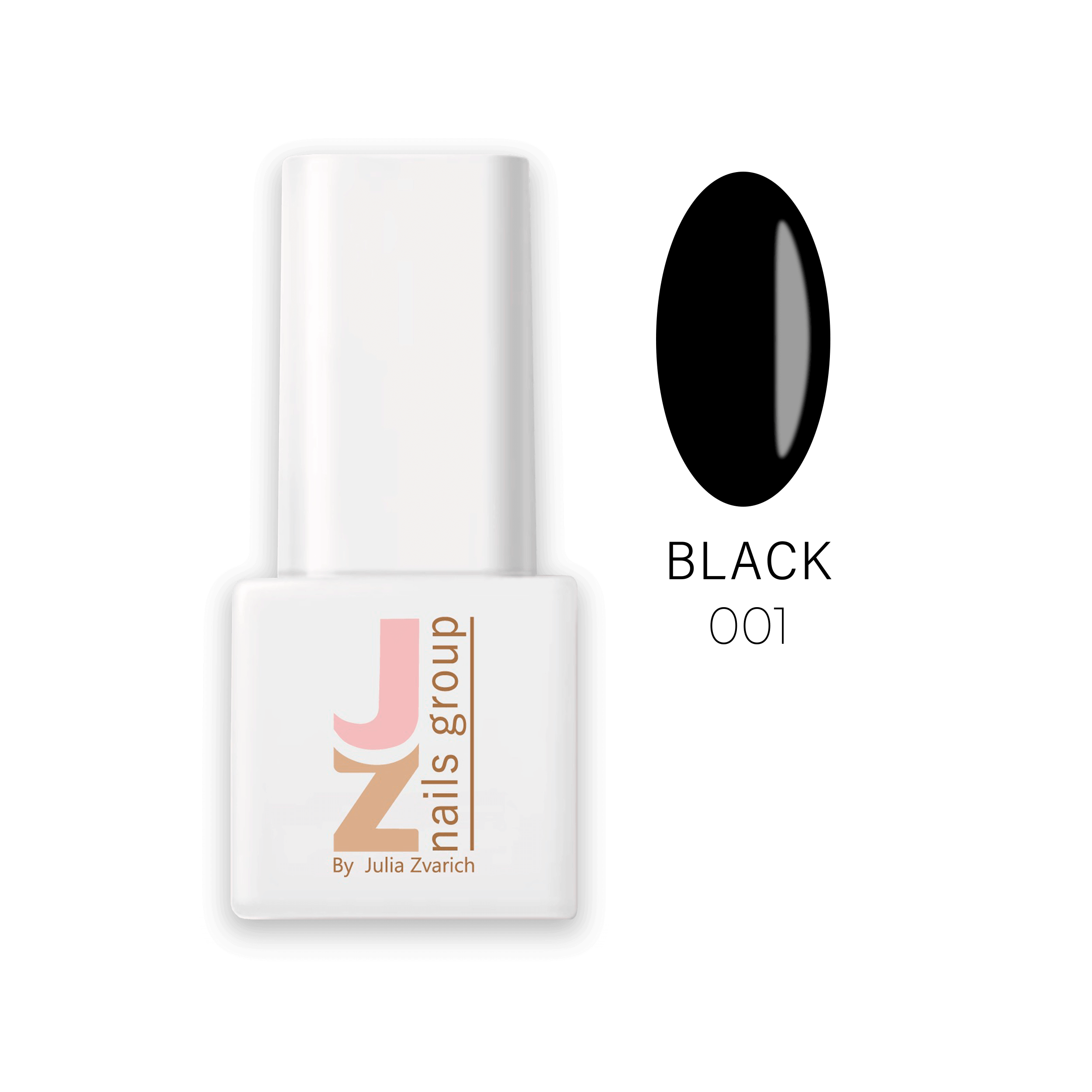 JZ Gel Nail Polish 001 Black