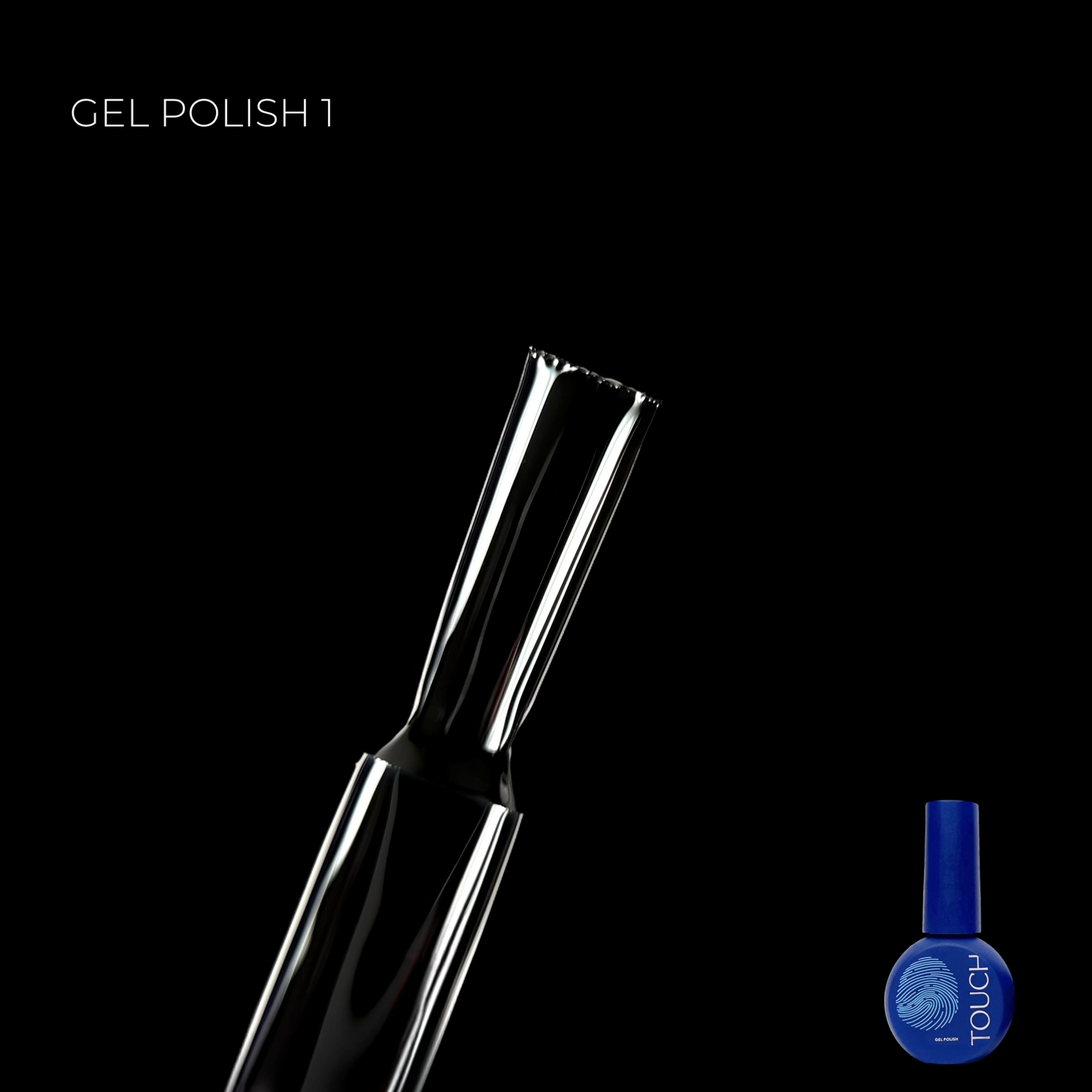 esmalte gel polish de touch, tono 1, negro