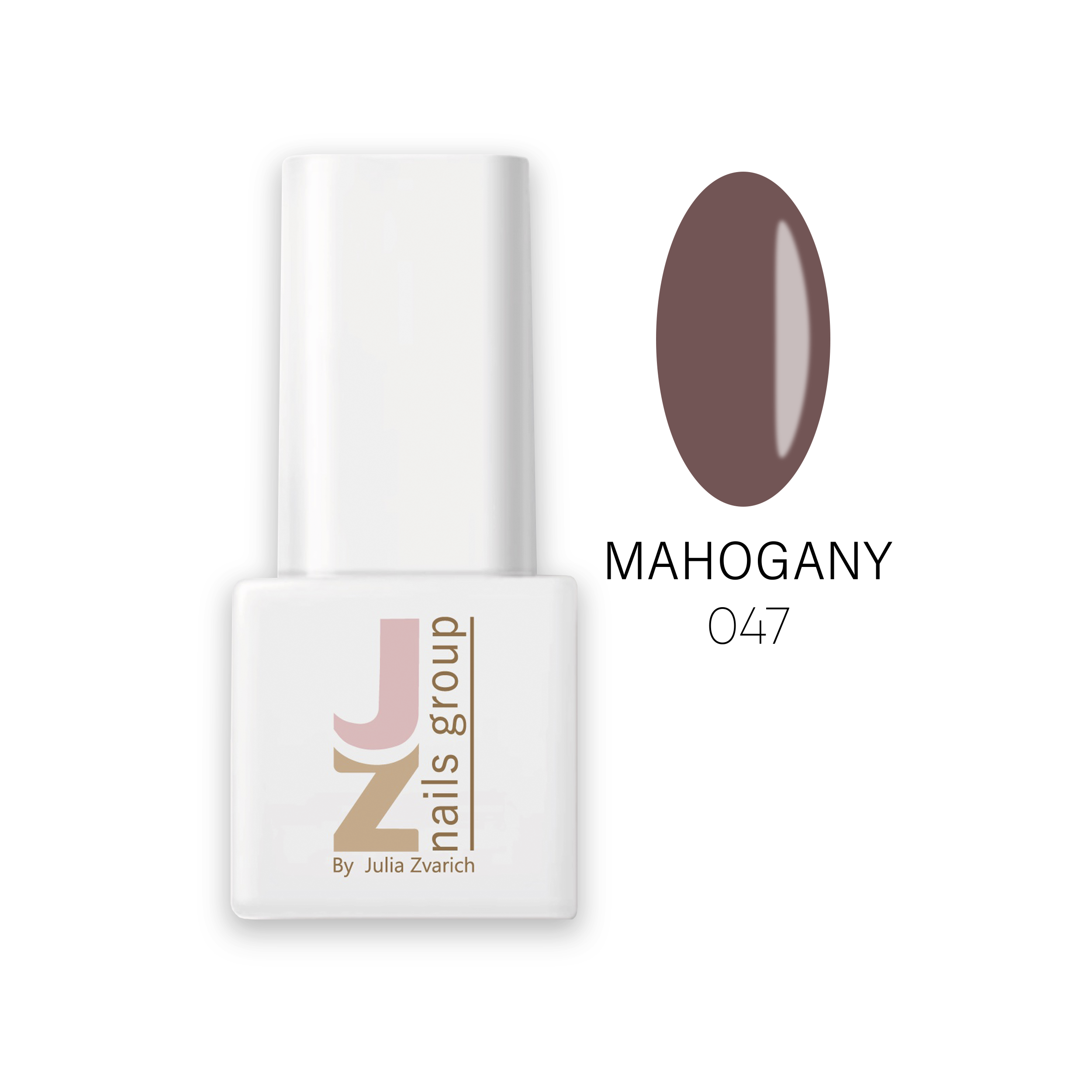 JZ Gel Nail Polish 047 Mahogany