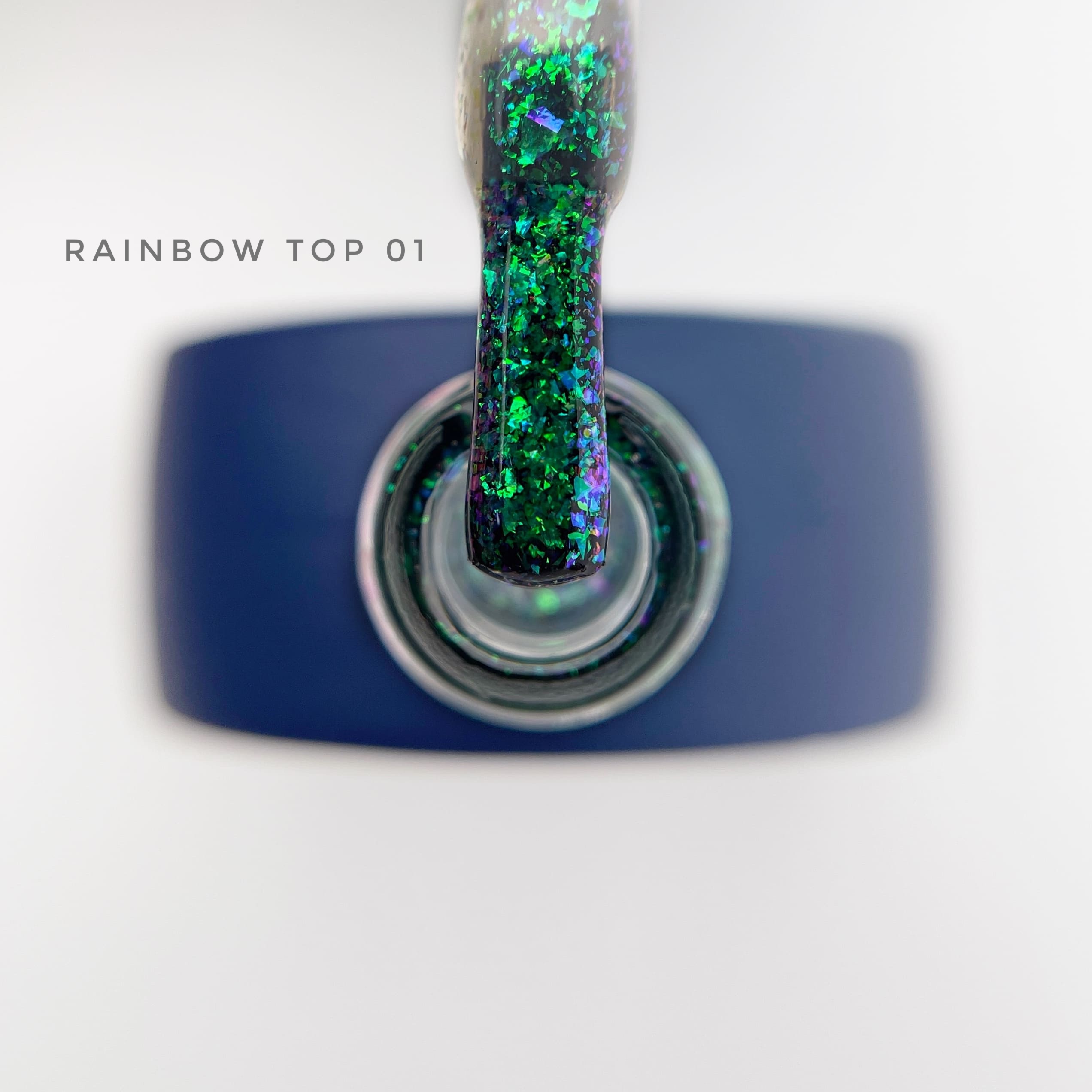 bote top rainbow 1 de touch, escamas efecto arcoiris, tonos verdes