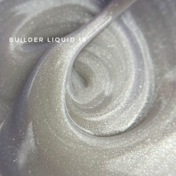 builder liquid de touch, tono 18, color caqui suave brillo metalizado shimmer