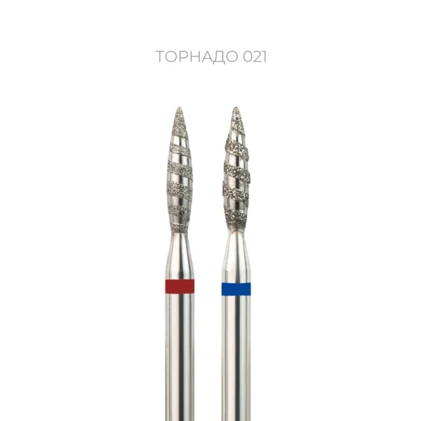 Fresa de diamante TOUCH Tornado 021 - Azul y rojo