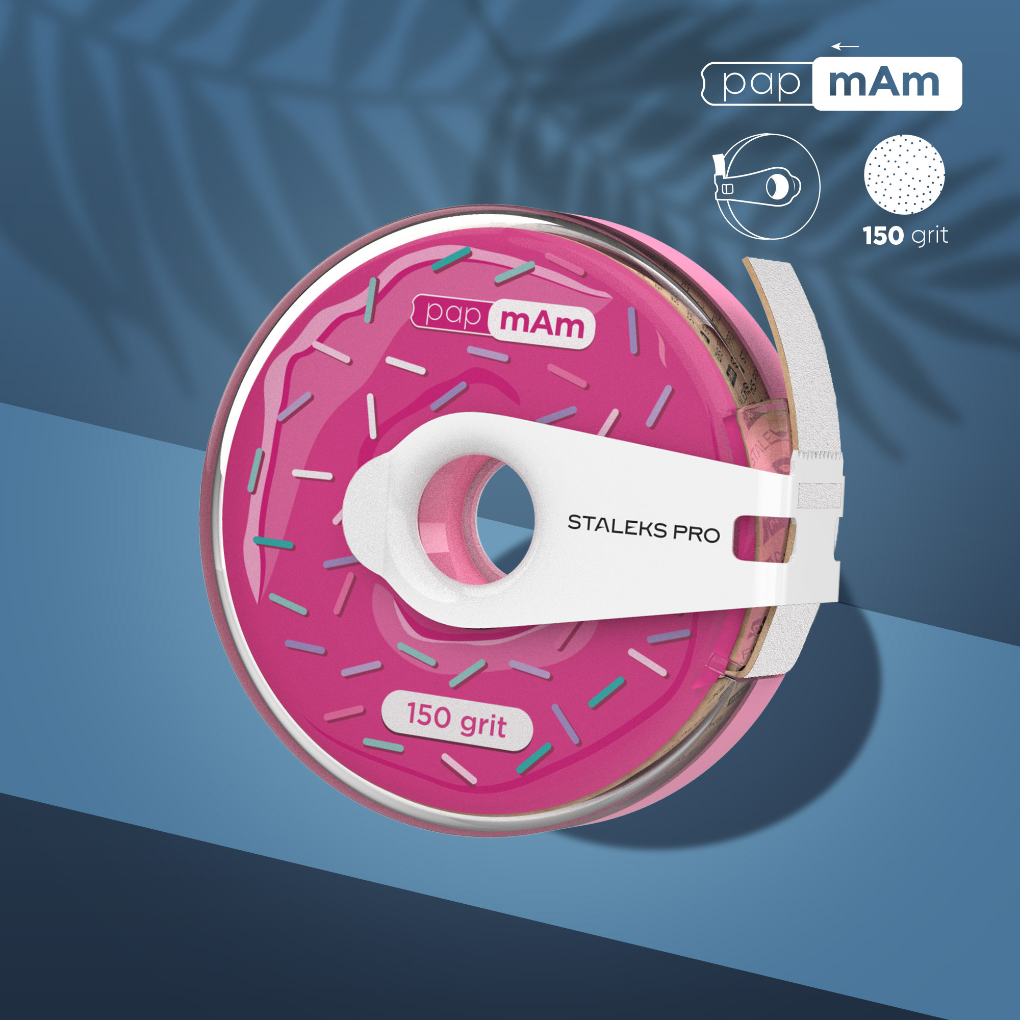 Estuche de cinta abrasiva blanca desechable papmAm STALEKS EXPERT, grano 150, base de papel kraft.