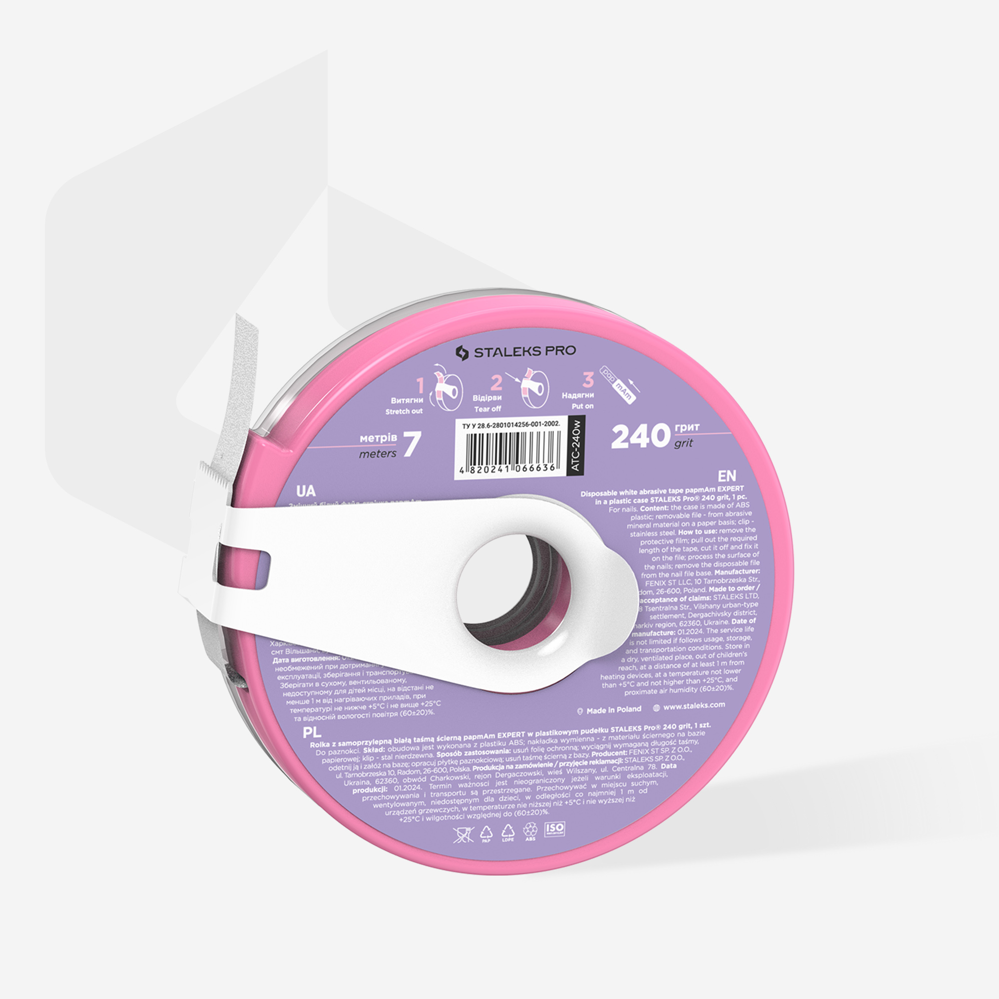 Lima desechable STALEKS papmAm EXPERT grano 240 - Imagen 2