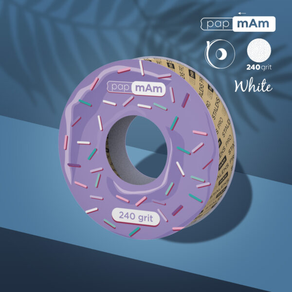 recambio lima papmam, grano 240 de staleks, formato rollo o donuts