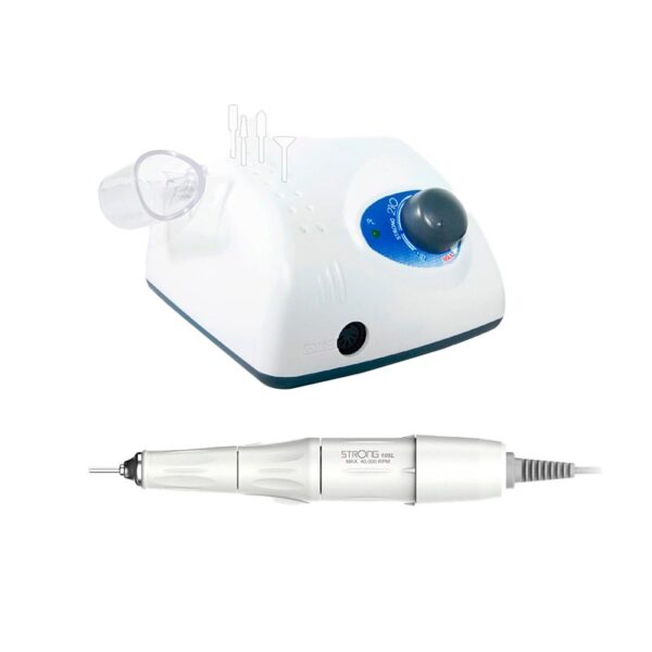 Micromotor Saeshin STRONG 210 PM 105L, unidad de control y pieza de mano, color blanco