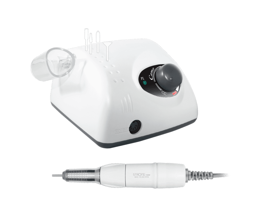 Micromotor Saeshin CAMO 35000RPM con unidad de control y pieza de mano, color blanco