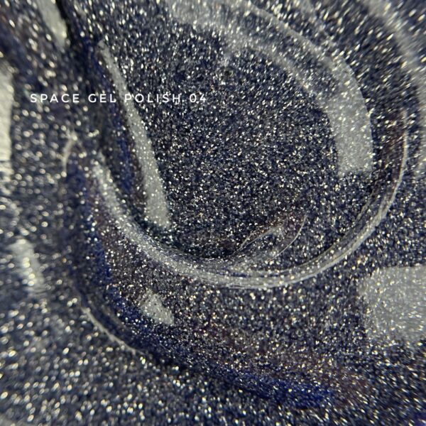 Esmalte de gel reflectante Touch Space 04 con brillo intenso bajo luz artificial
