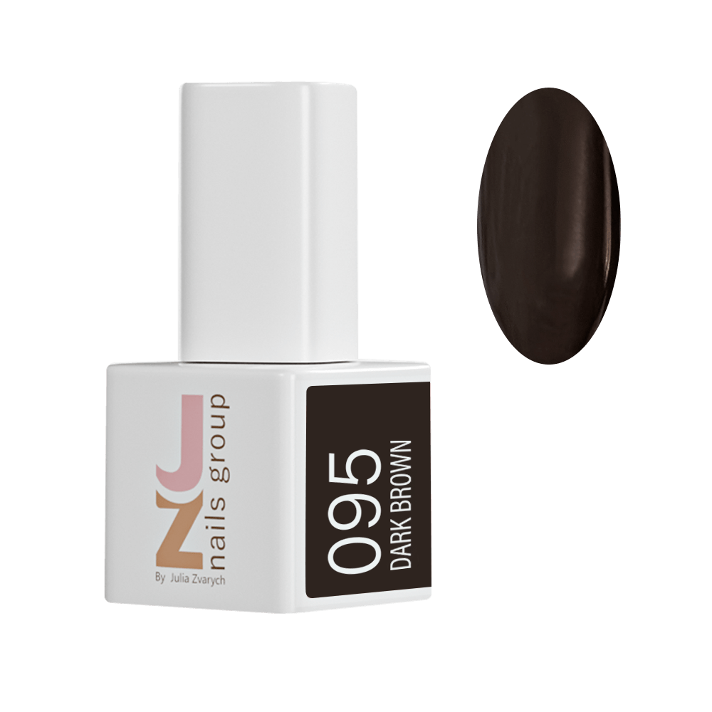 JZ Gel Nail Polish 095 Dark Brown