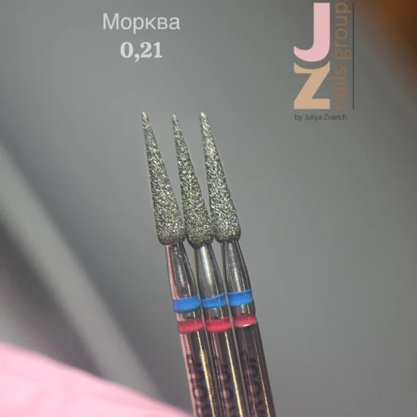 fresa de diamante, forma zanahoria