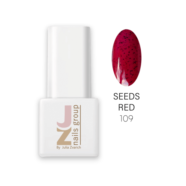 esmalte semipermanente rojo intenso, con seeds