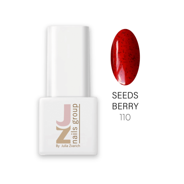 esmalte semipermanente rojo vivo electrico con semillas, seeds