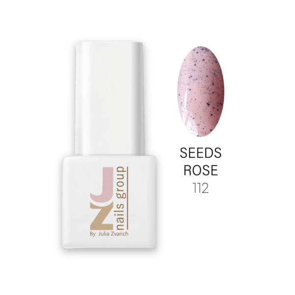 esmalte semipermanente rosa con semillas