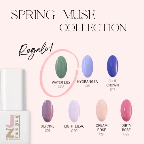 colección de esmaltes de tonos florales y empolvados