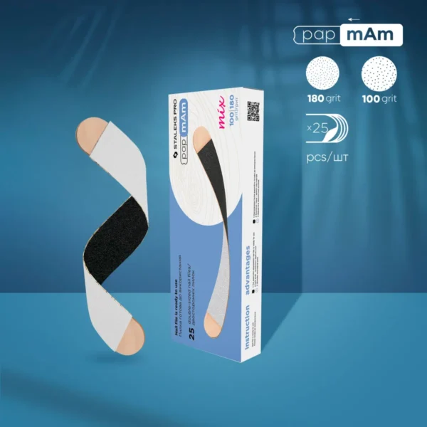 LIMA DESECHABLE ALTA CALIDAD PAPMAM GRANO 100 Y 180 DOBLE CARA