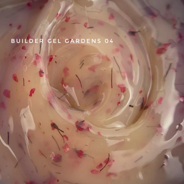 builder gel con flores, diseño floral 3d