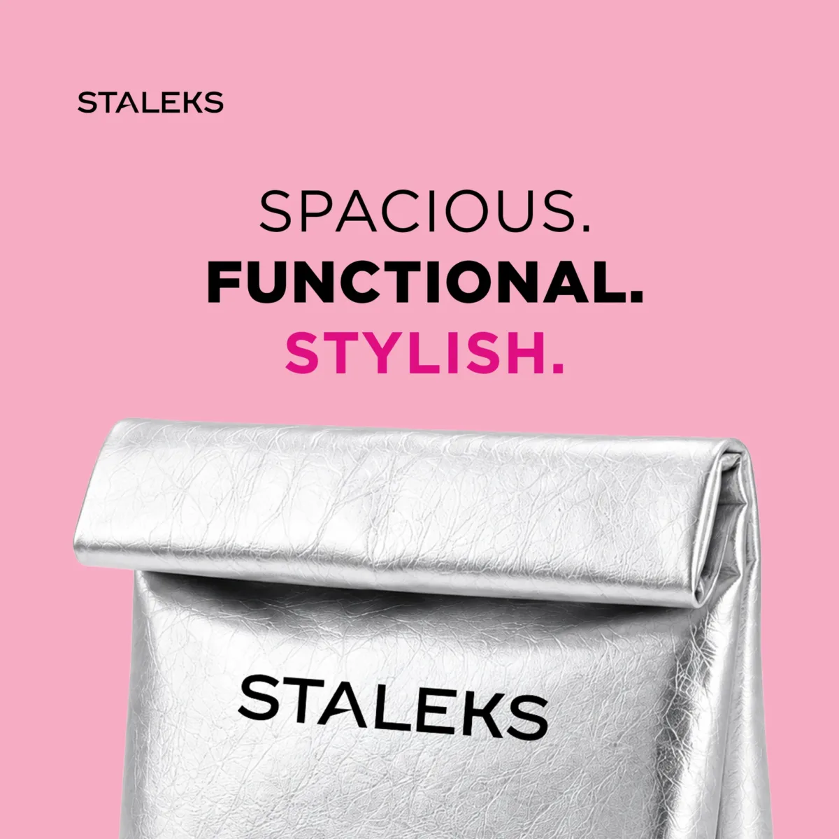 BOLSO NECESER STALEKS - PLATA ECOPIEL - Imagen 2